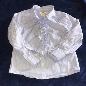 Vineyard vines Girls ruffle button down